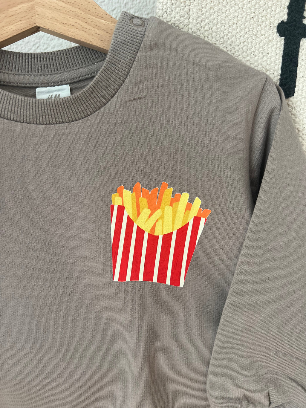 Pommes Bügelbild „Fries Before Cries“