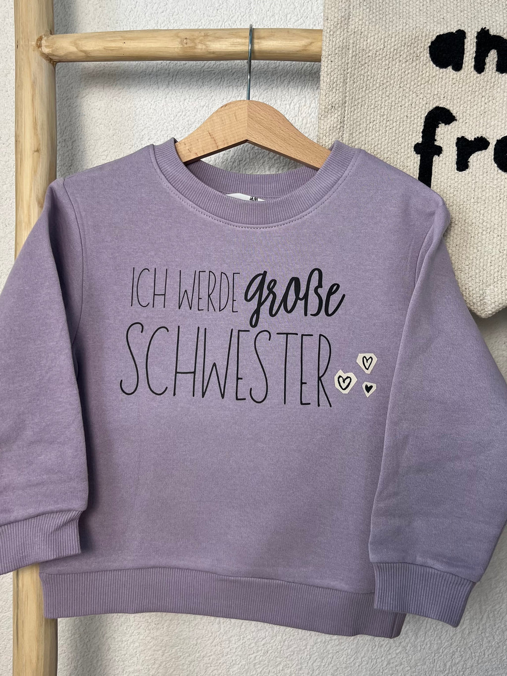 Ich werde große Schwester / großer Bruder Bügelbild • Schwangerschaft Ankündigung