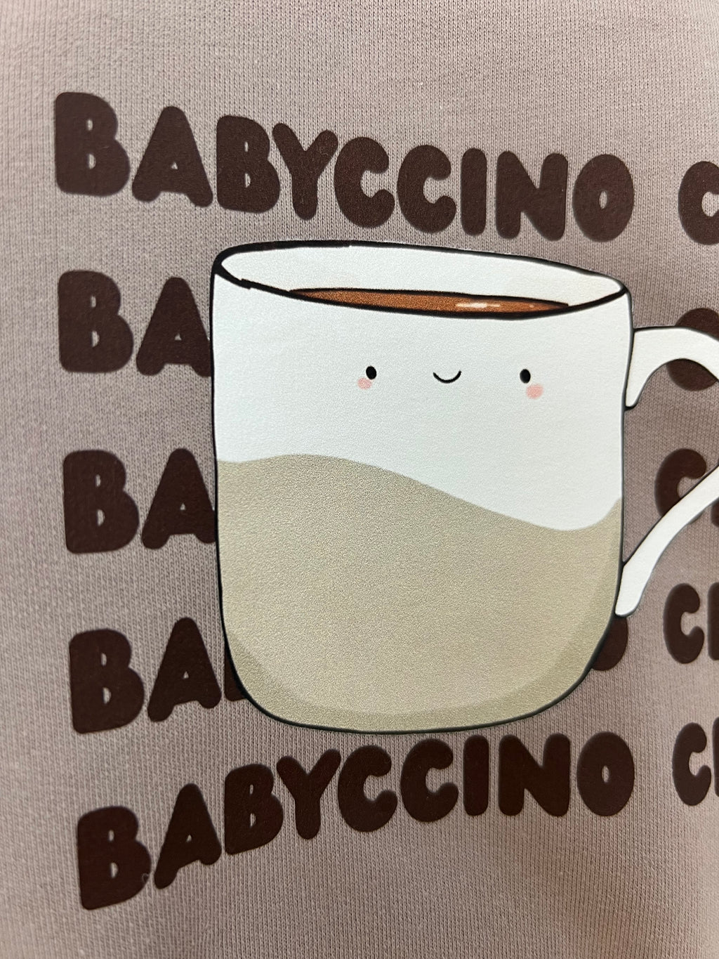 Babyccino Club Bügelbild | Vorder & Rückenprint | DTF Transfer Kinderkleidung