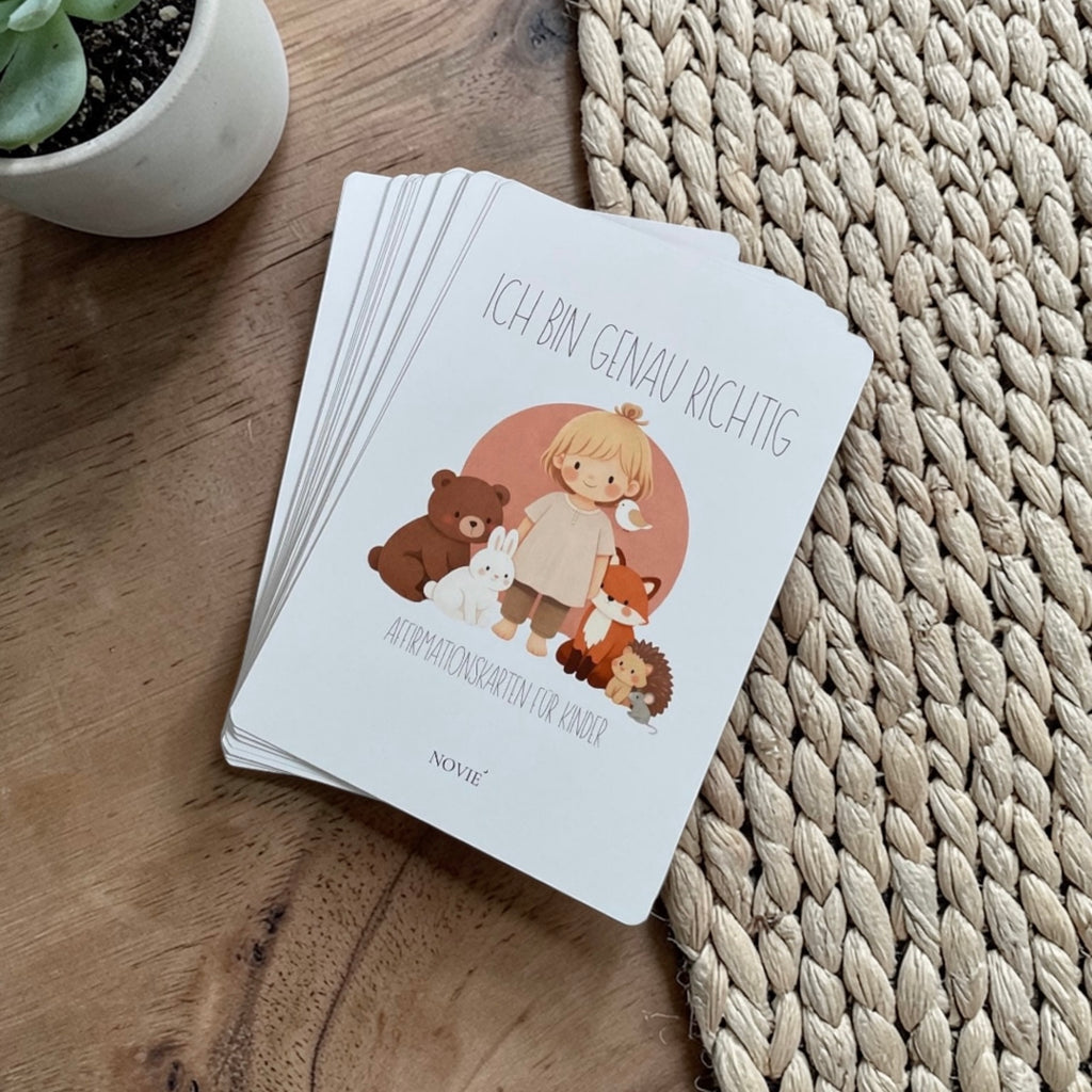20 Affirmationskarten Mädchen 3–5 Jahre A6