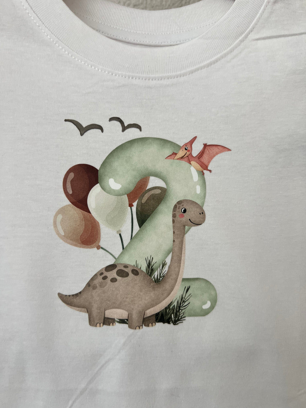 Dino Geburtstag Bügelbild Zahl 1–4 • Kinder Birthday Shirt Print