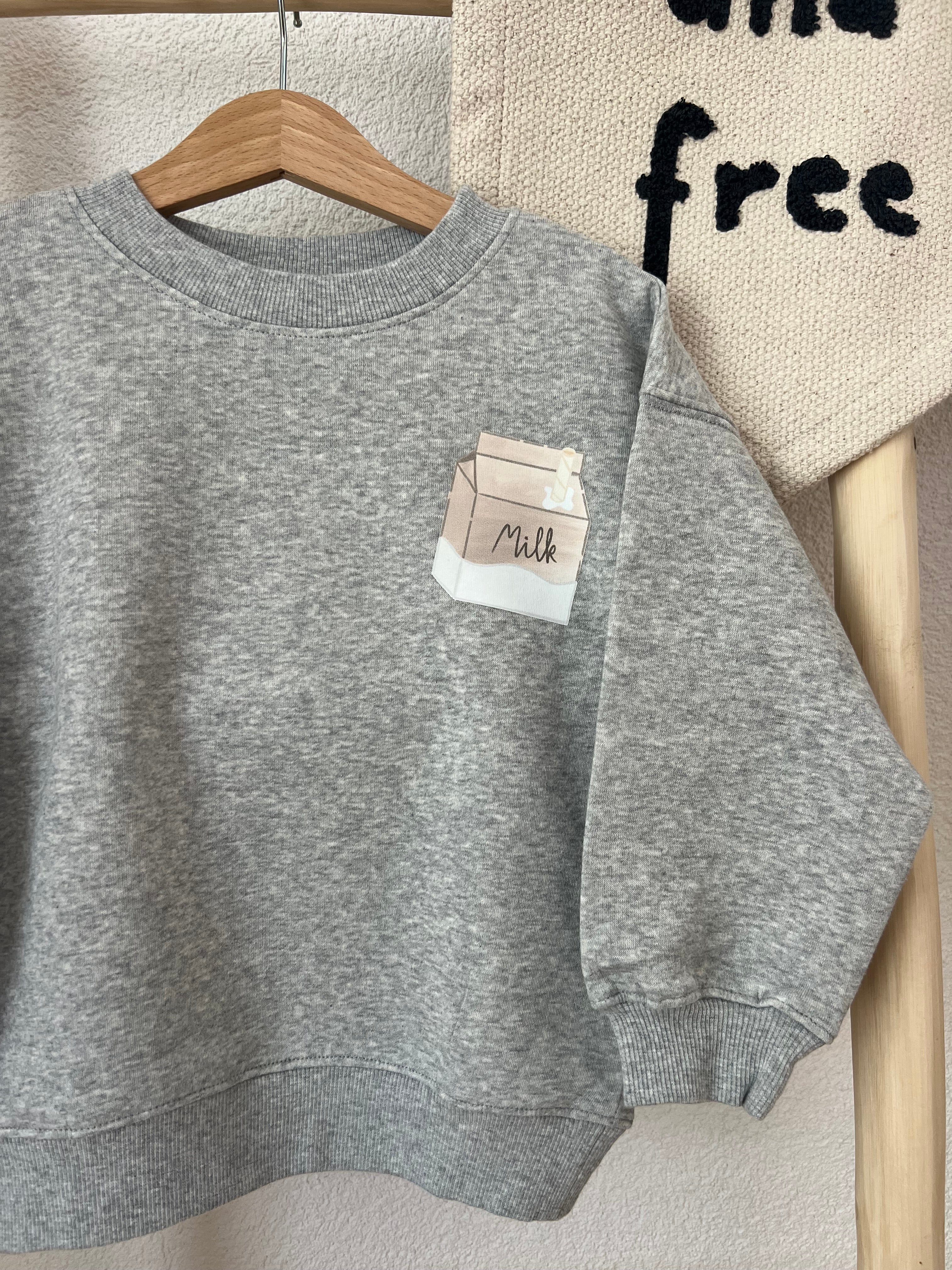 Milk Drunk Bügelbild | Milchkarton Vorder & Rückenprint | DTF Transfer Baby Kinderkleidung