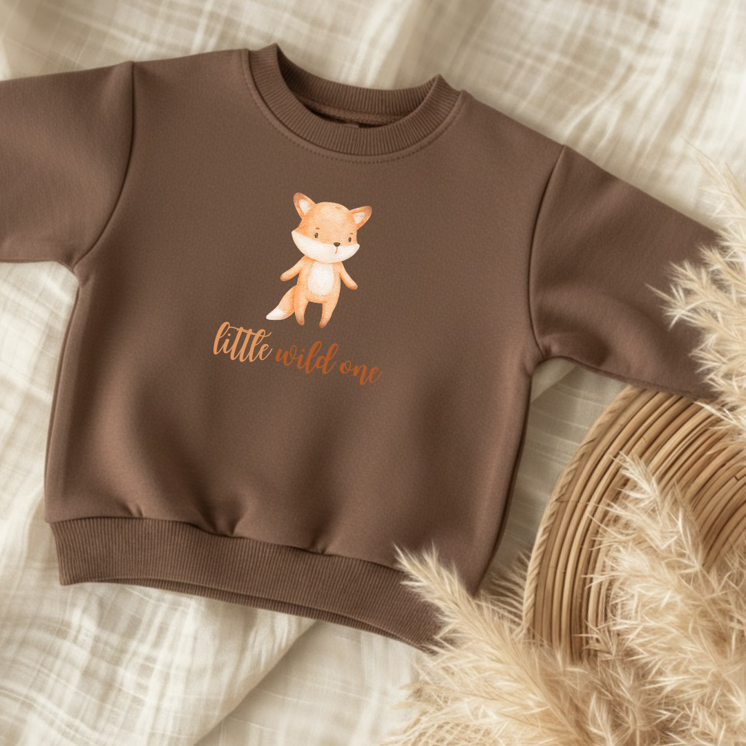 Little Wild One Bügelbild | Waldtiere Aufbügler Fuchs Reh Hase | A5