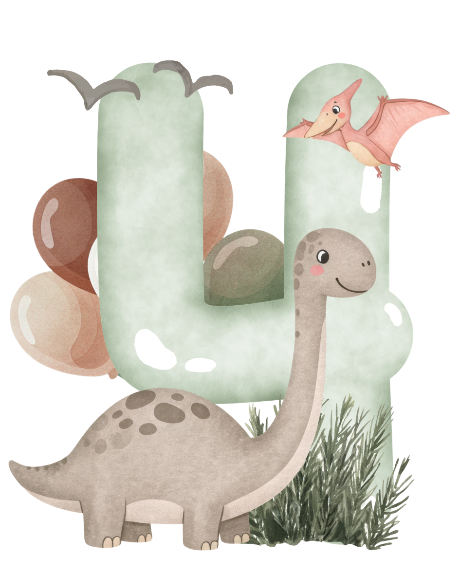 Dino Geburtstag Bügelbild Zahl 1–4 • Kinder Birthday Shirt Print