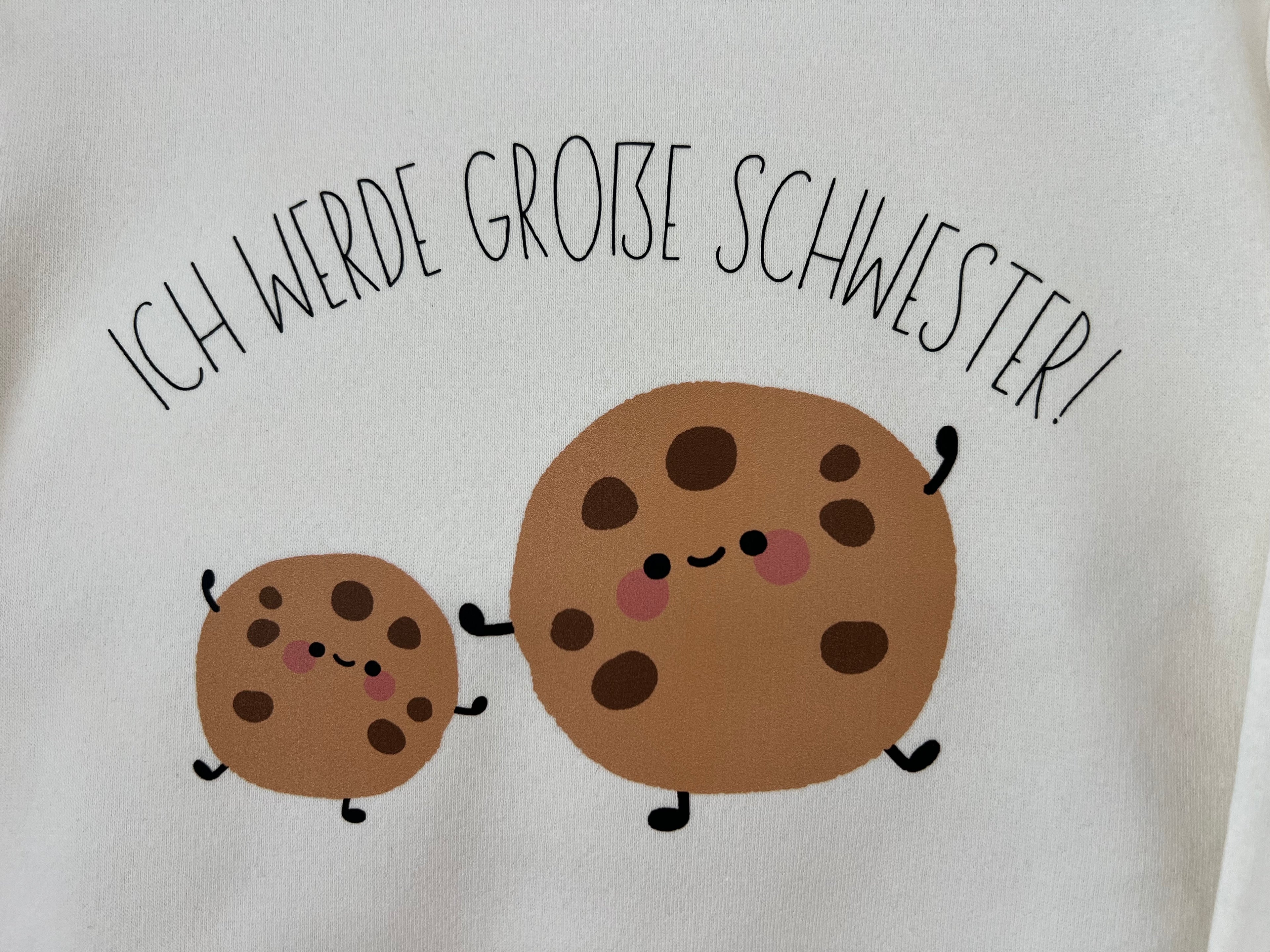 Ich werde großer Bruder / Schwester Bügelbild • Schwangerschaft Ankündigung