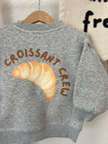 Croissant Crew Bügelbild | Vorder & Rückenprint | DTF Transfer Kinderkleidung