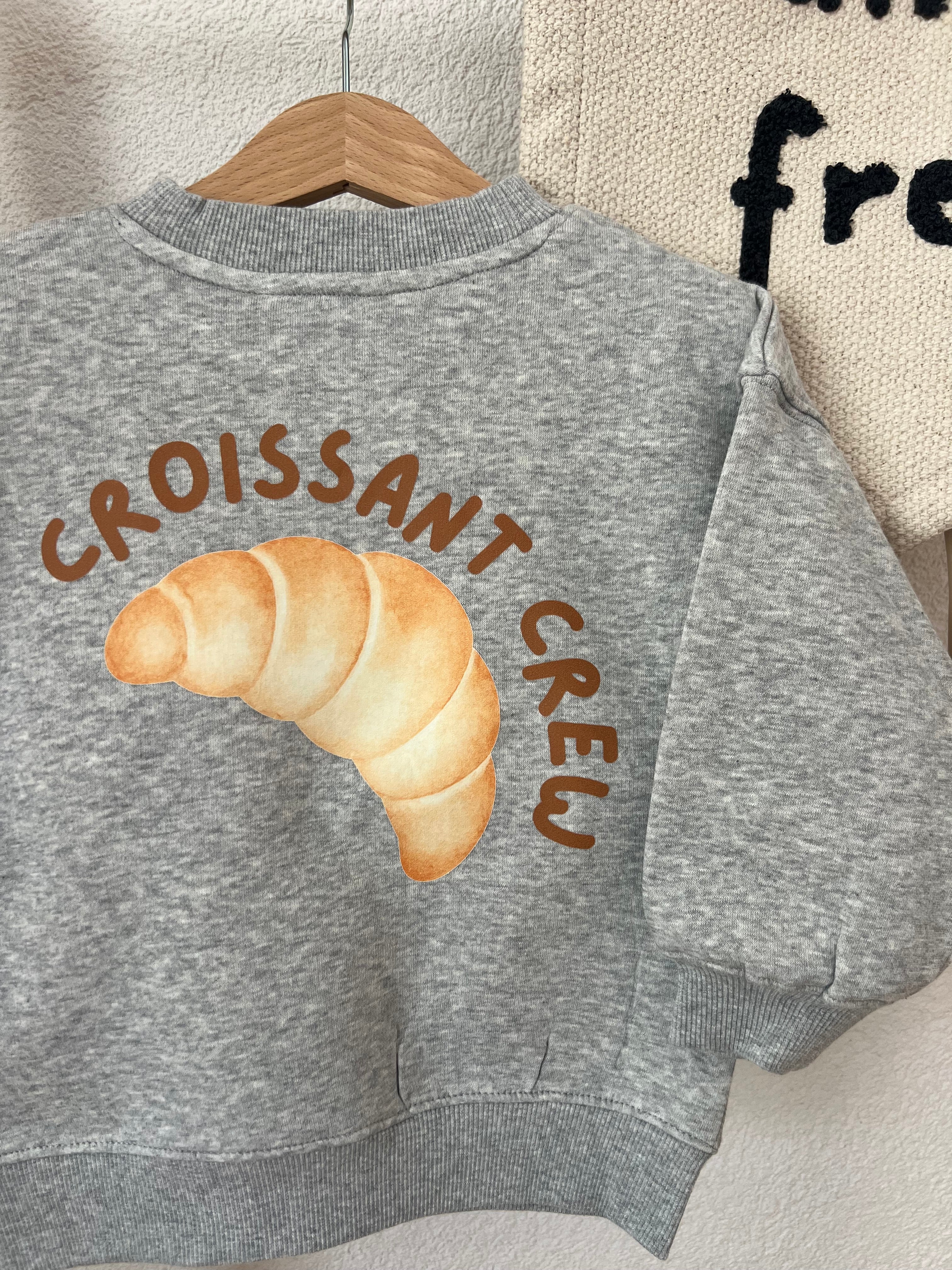 Croissant Crew Bügelbild | Vorder & Rückenprint | DTF Transfer Kinderkleidung