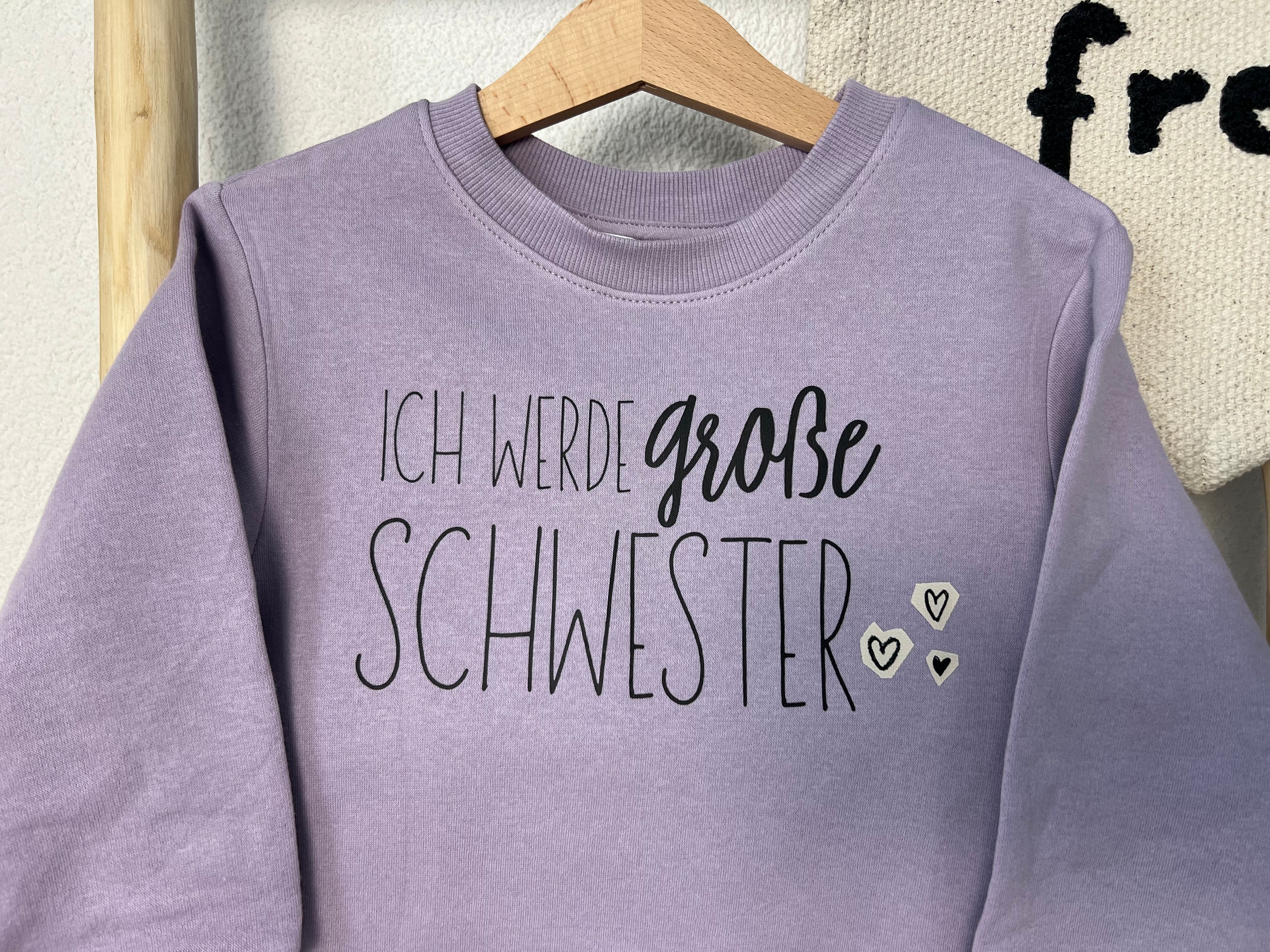 Ich werde große Schwester / großer Bruder Bügelbild • Schwangerschaft Ankündigung