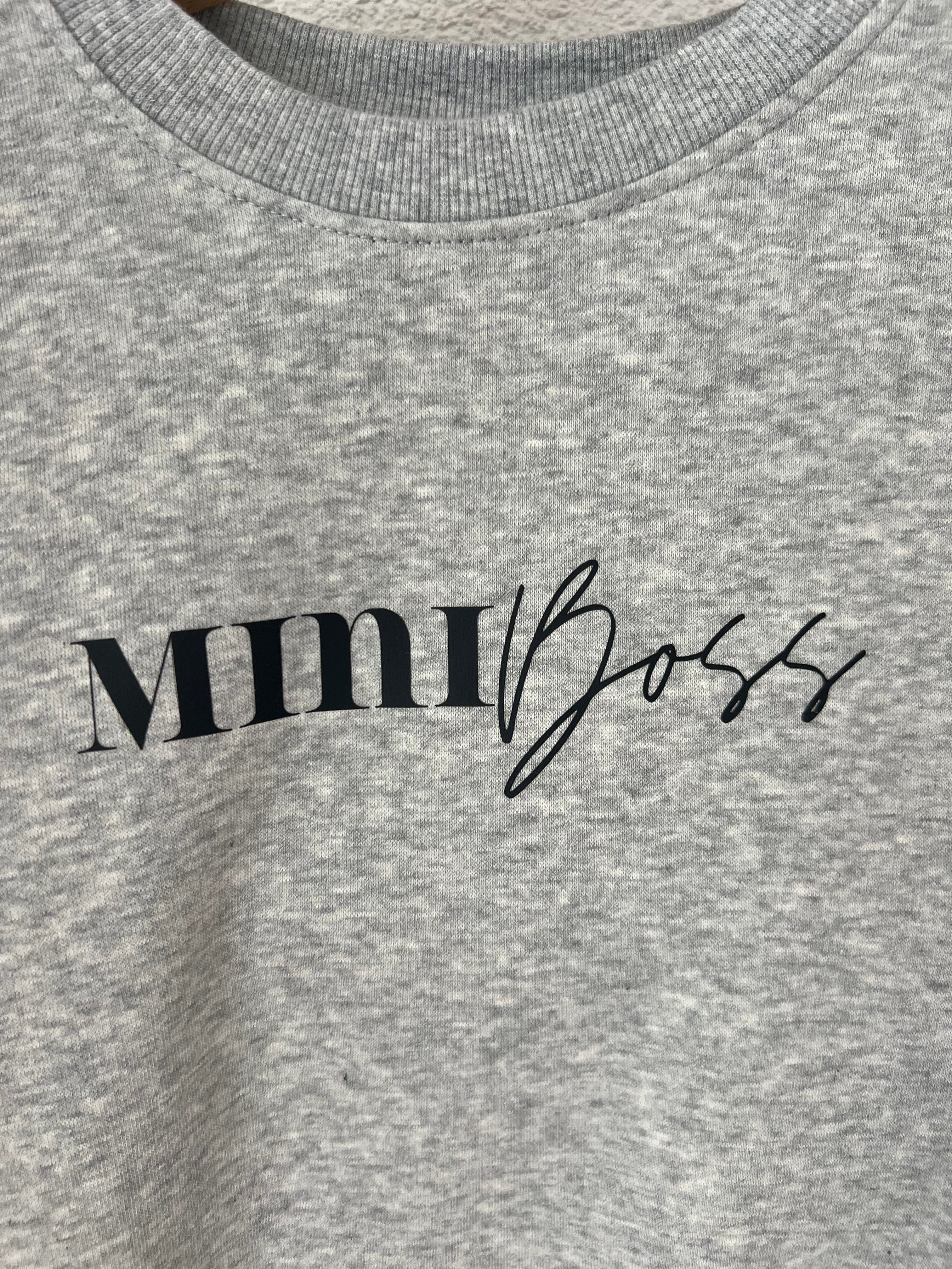 Mini Boss Bügelbild | Aufbügler Schriftzug Kinder | 18x5,5cm