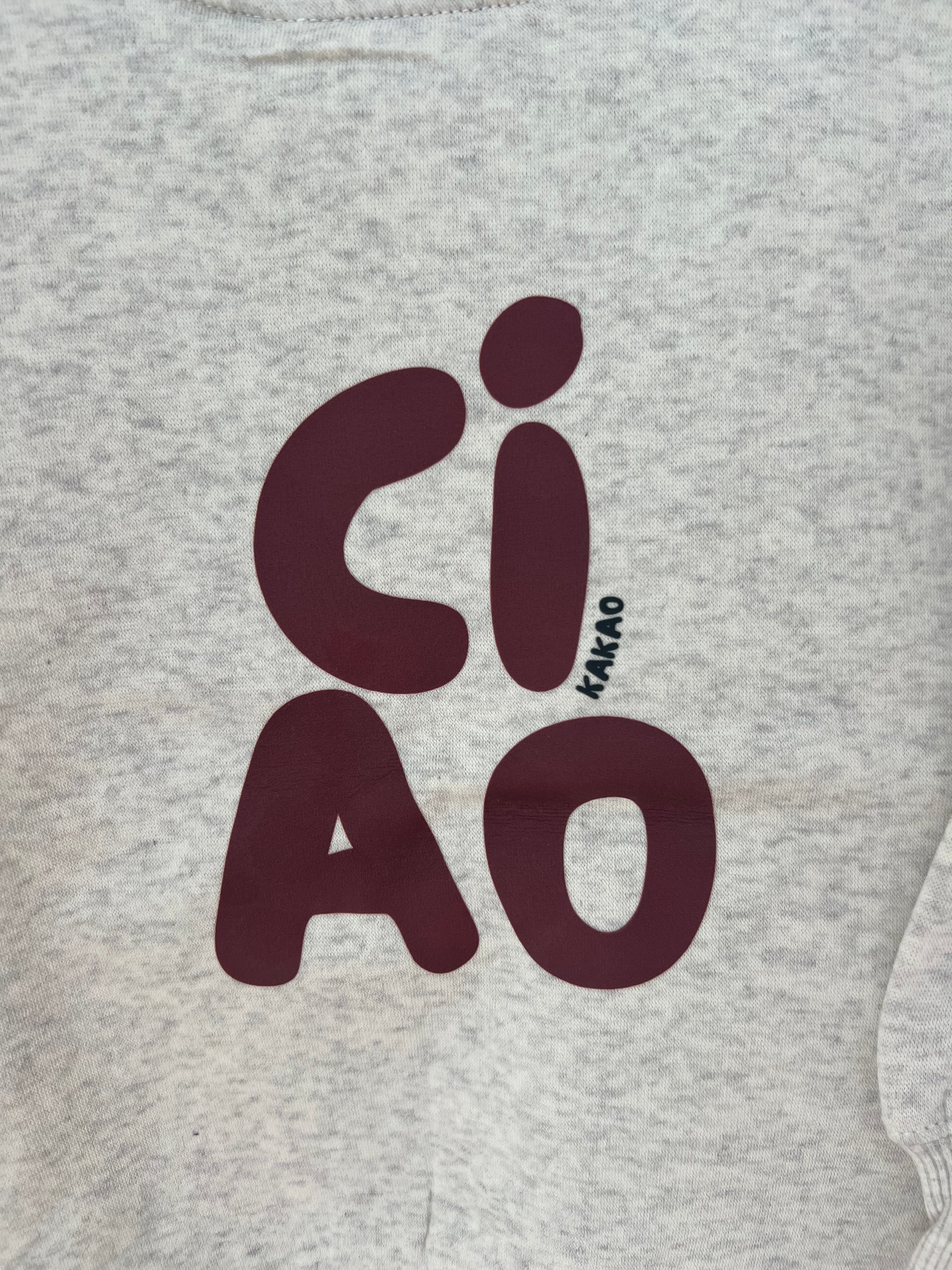 Ciao Bügelbild | Aufbügler Schriftzug Bubble Font | 8x5,5cm & 14x11cm | Bordeaux