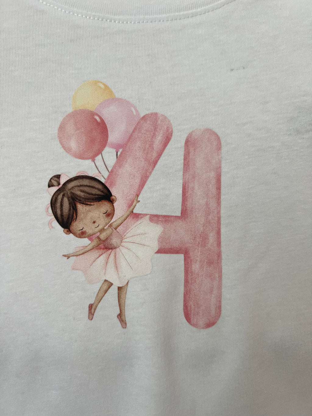 Ballerina Bügelbild Zahl 1–4