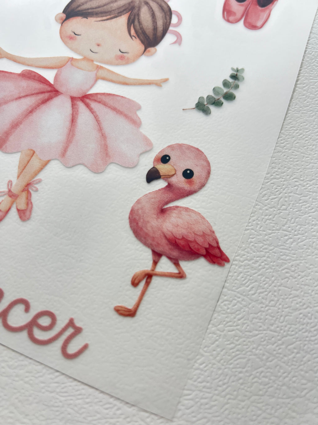 Little Dancer Bügelbild | Aufbügler Ballerina Flamingo Mädchen | A5