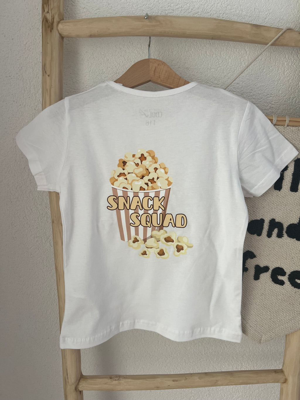 Snack Squad Popcorn Tüte Bügelbild | Aufbügler Kinder | 8x6cm & 20x16cm