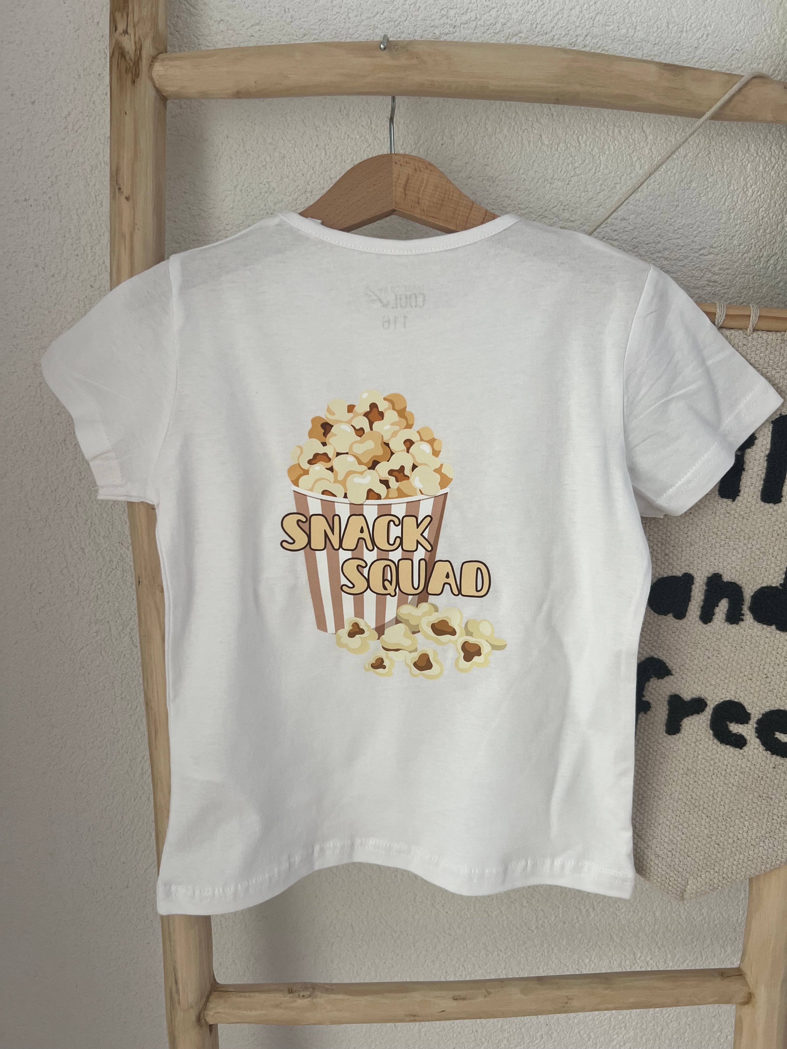 Snack Squad Popcorn Tüte Bügelbild | Aufbügler Kinder | 8x6cm & 20x16cm