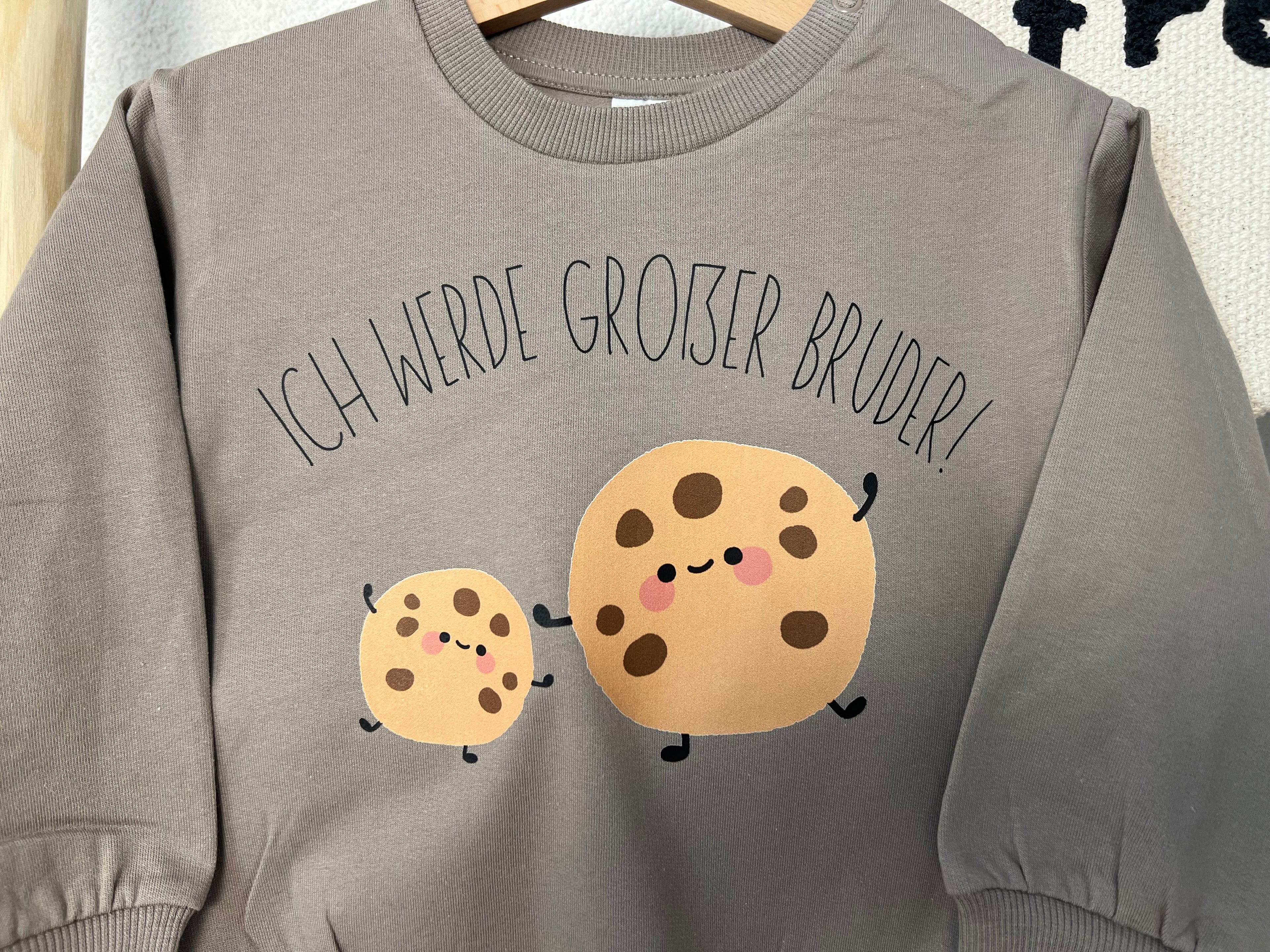 Ich werde großer Bruder / Schwester Bügelbild • Schwangerschaft Ankündigung