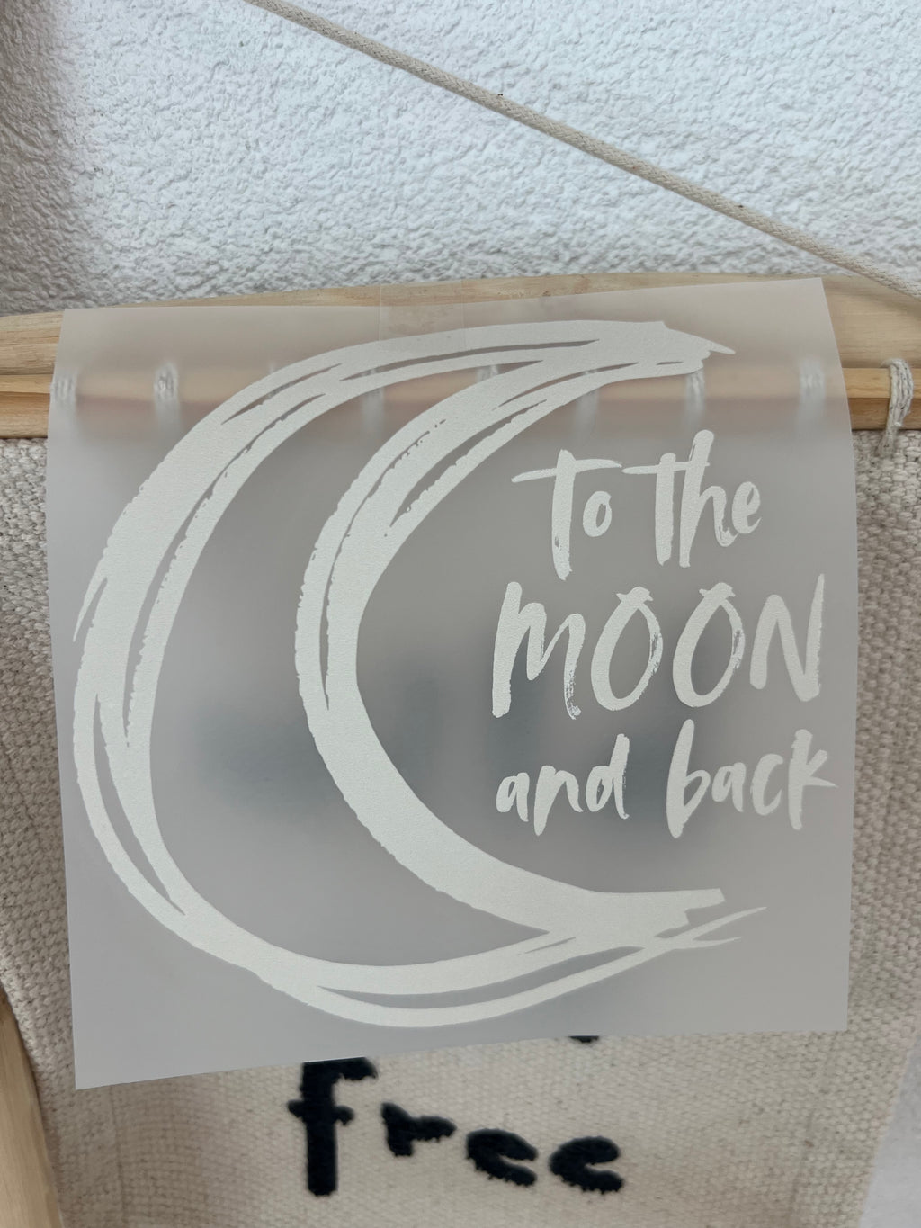To The Moon And Back Bügelbild • Boho Baby Mond Print