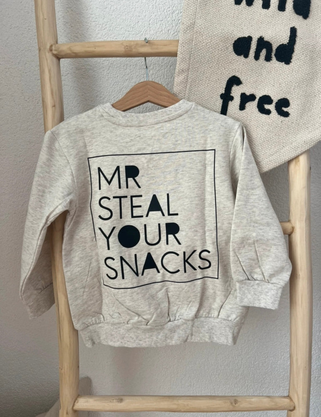 Bügelbild „Mr Steal Your Snacks" | Lustiges Kindershirt DIY | 15x15 cm