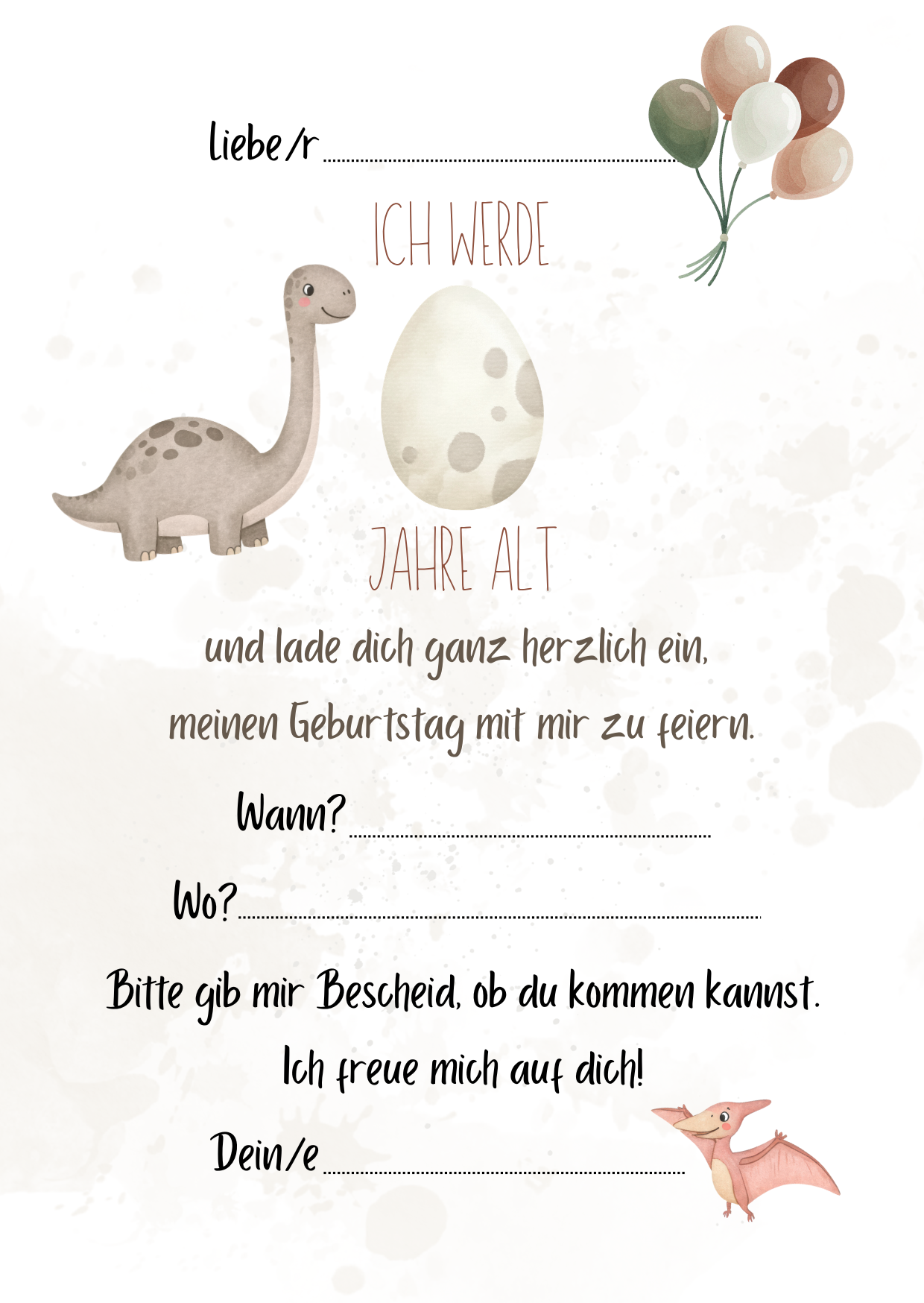 Dino Einladung Kindergeburtstag