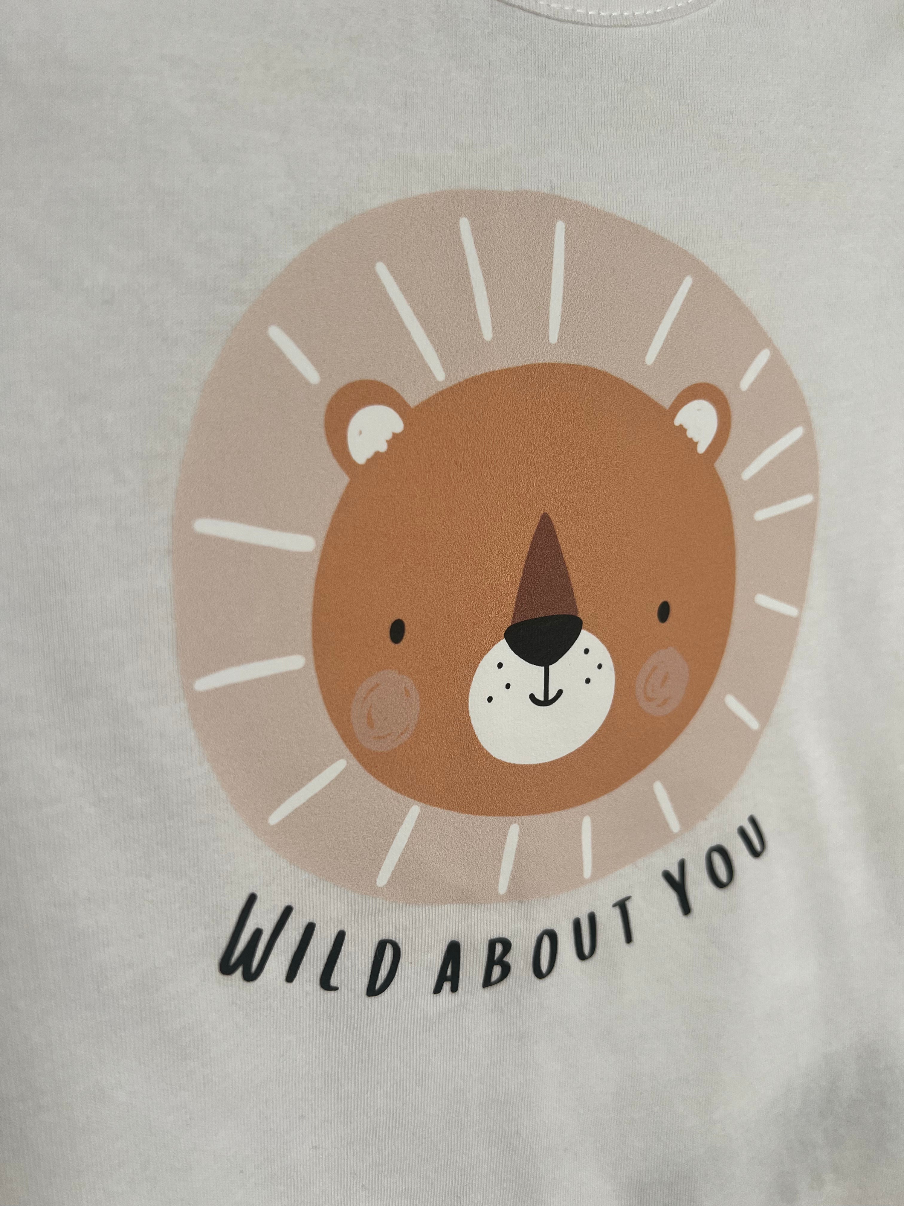Löwen Bügelbild „Wild About You" | DTF Transfer Kinderkleidung