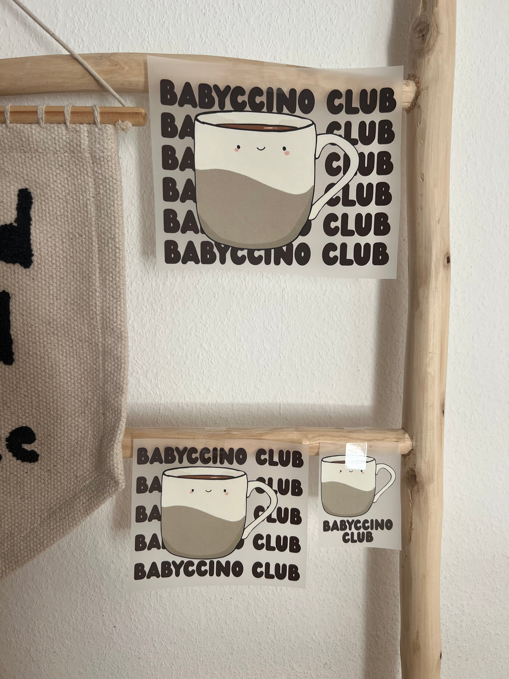 Babyccino Club Bügelbild | Vorder & Rückenprint | DTF Transfer Kinderkleidung