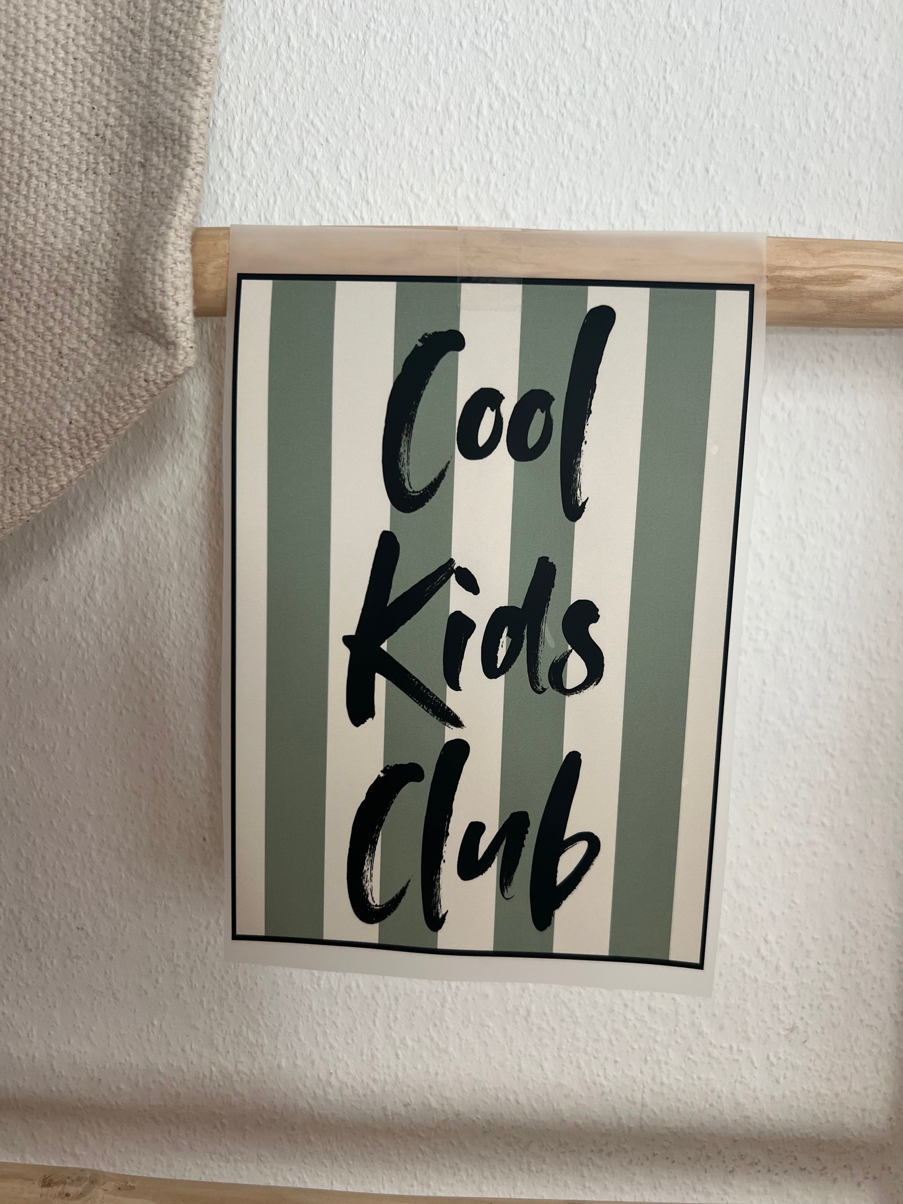 Cool Kids Club Bügelbild groß • Statement Print für Kinderkleidung