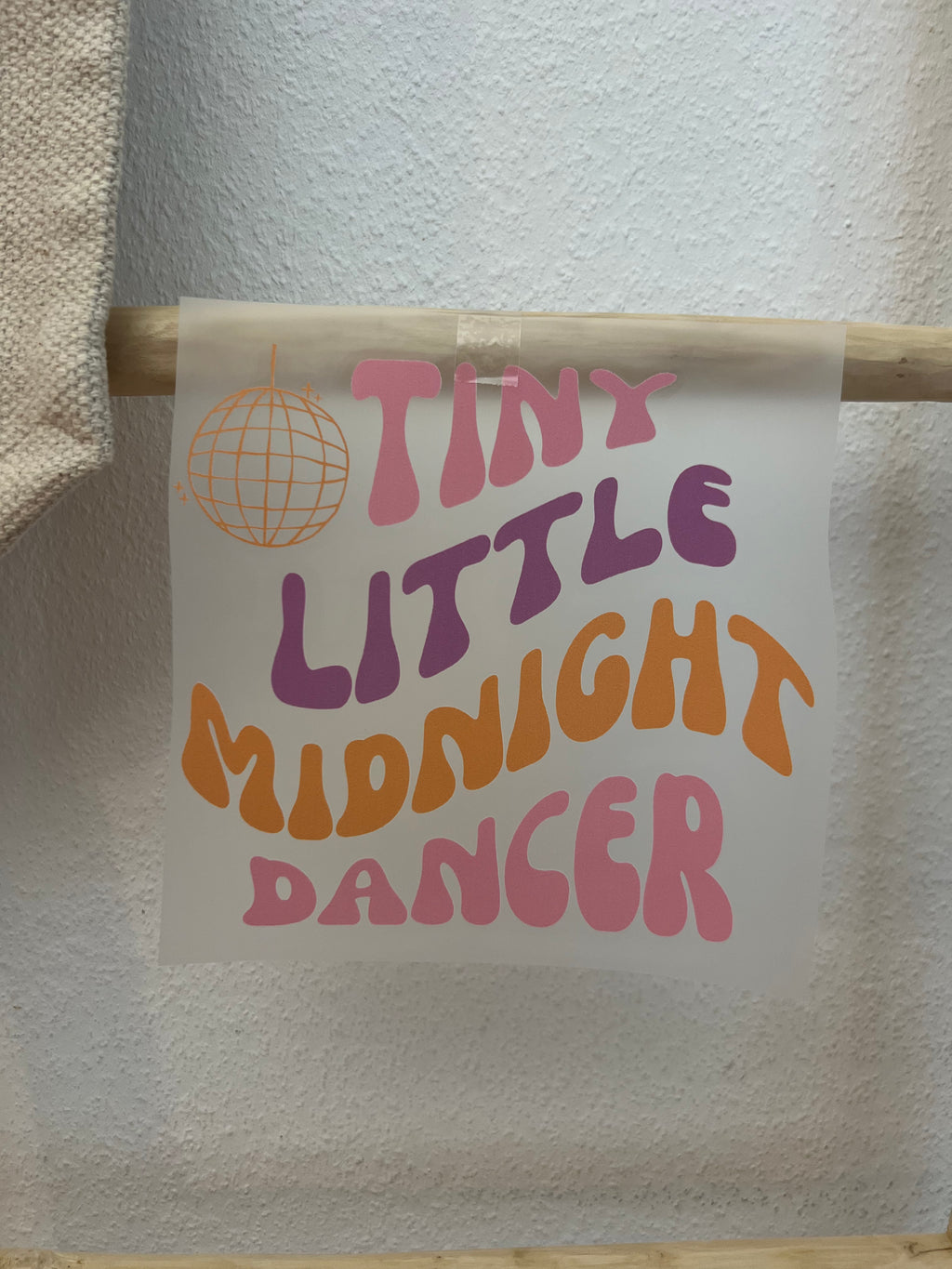 Tiny Little Midnight Dancer Bügelbild | Retro Disco DTF Transfer Kinderkleidung