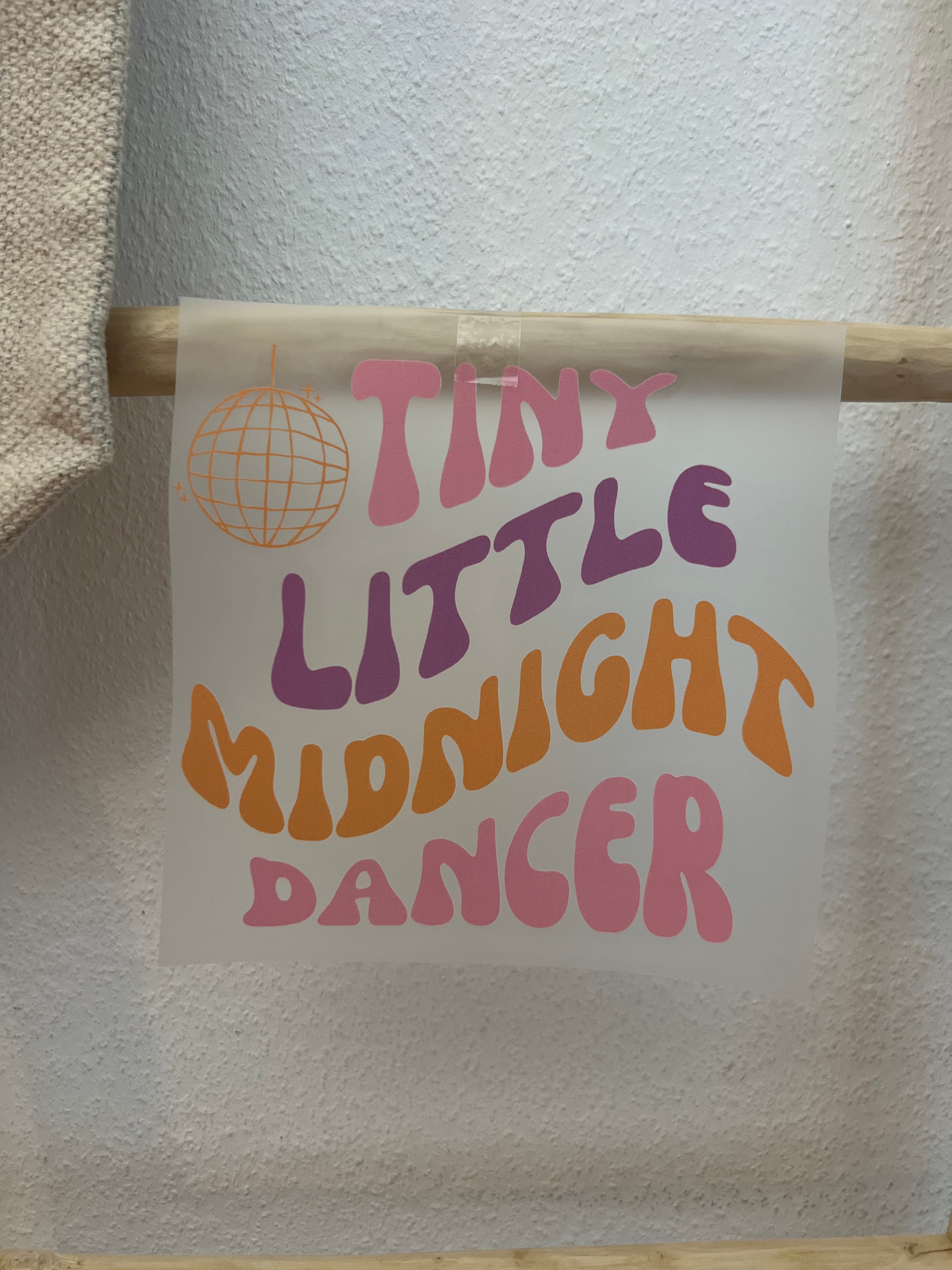 Tiny Little Midnight Dancer Bügelbild | Retro Disco DTF Transfer Kinderkleidung