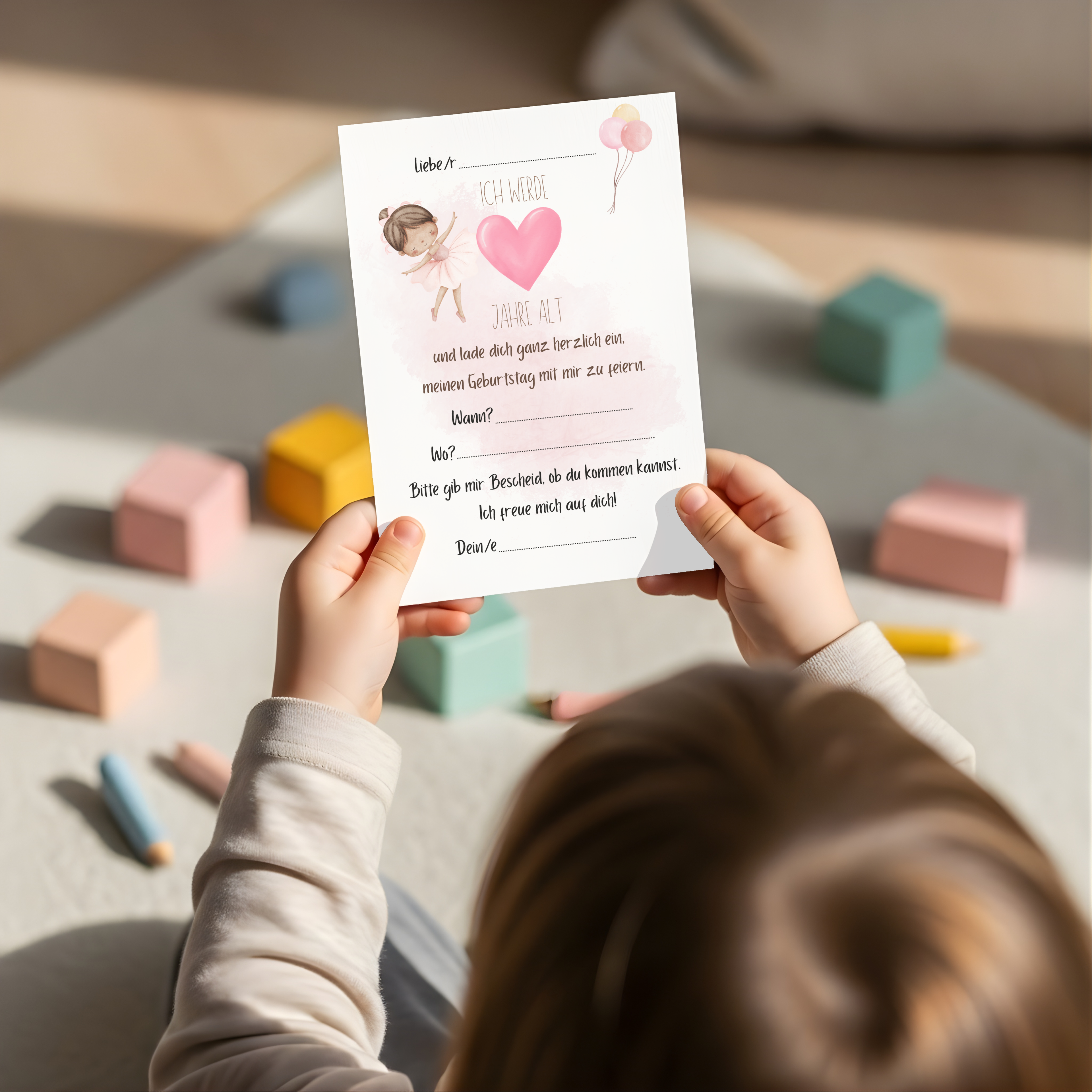 Ballerina Einladung Kindergeburtstag