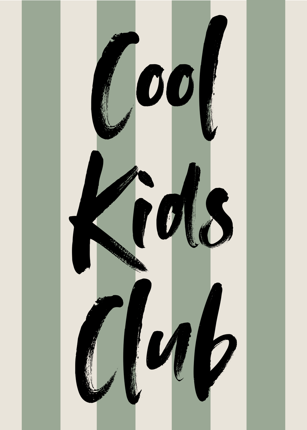Cool Kids Club Poster A4