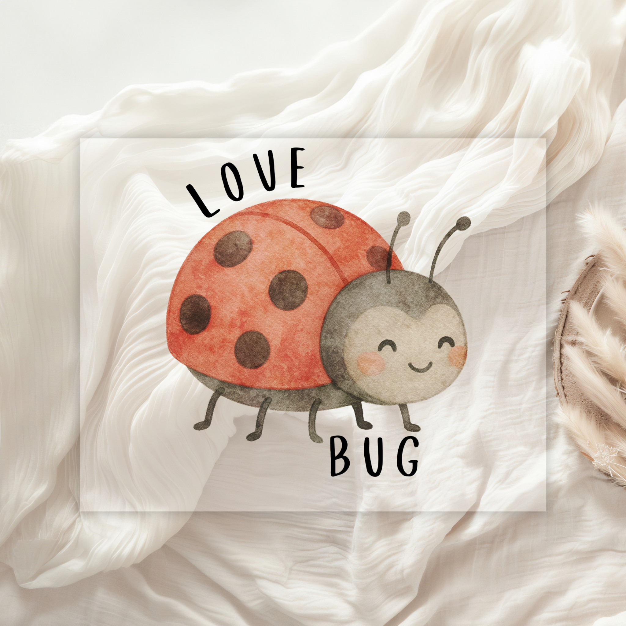 Bügelbild „Love Bug“ | Marienkäfer Bügelbild