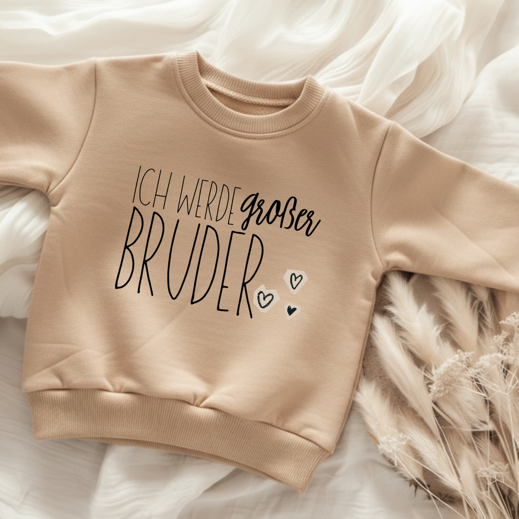 Ich werde große Schwester / großer Bruder Bügelbild • Schwangerschaft Ankündigung