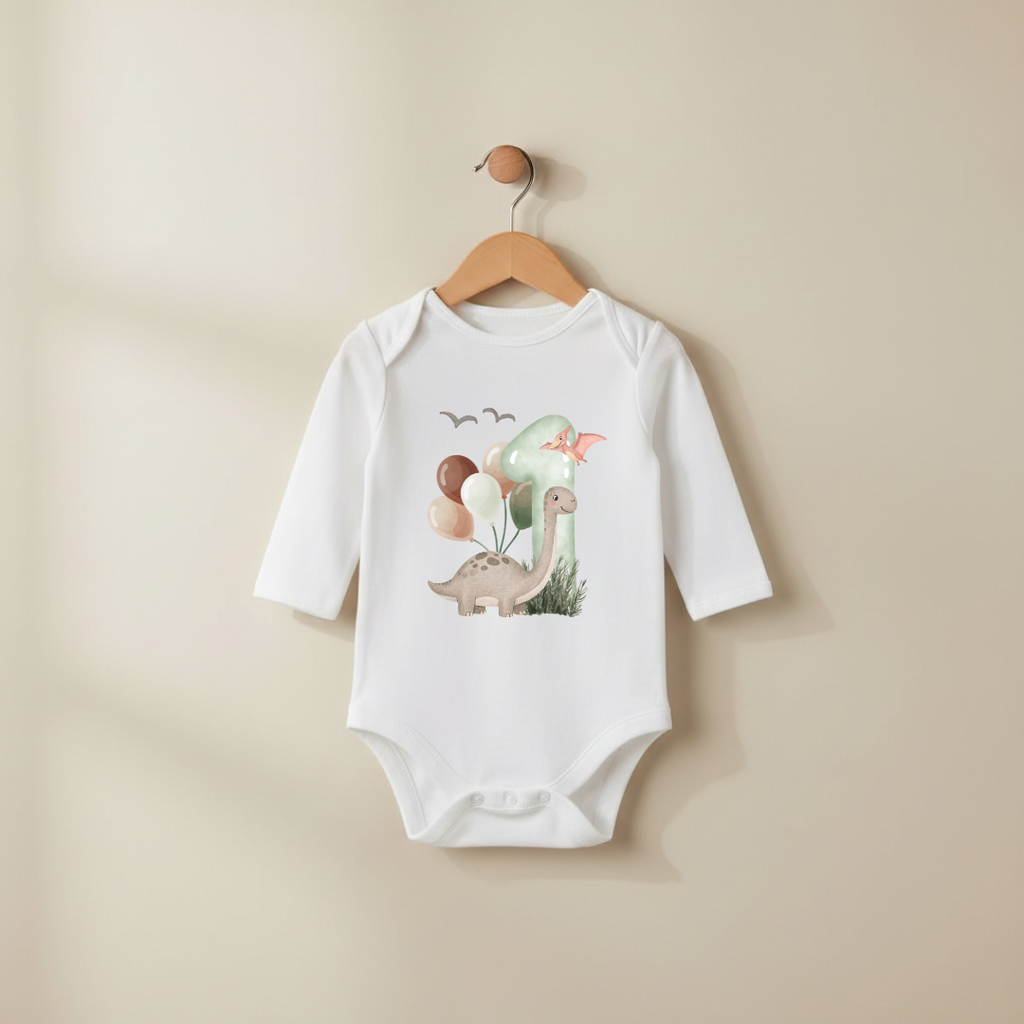Dino Geburtstag Bügelbild Zahl 1–4 • Kinder Birthday Shirt Print