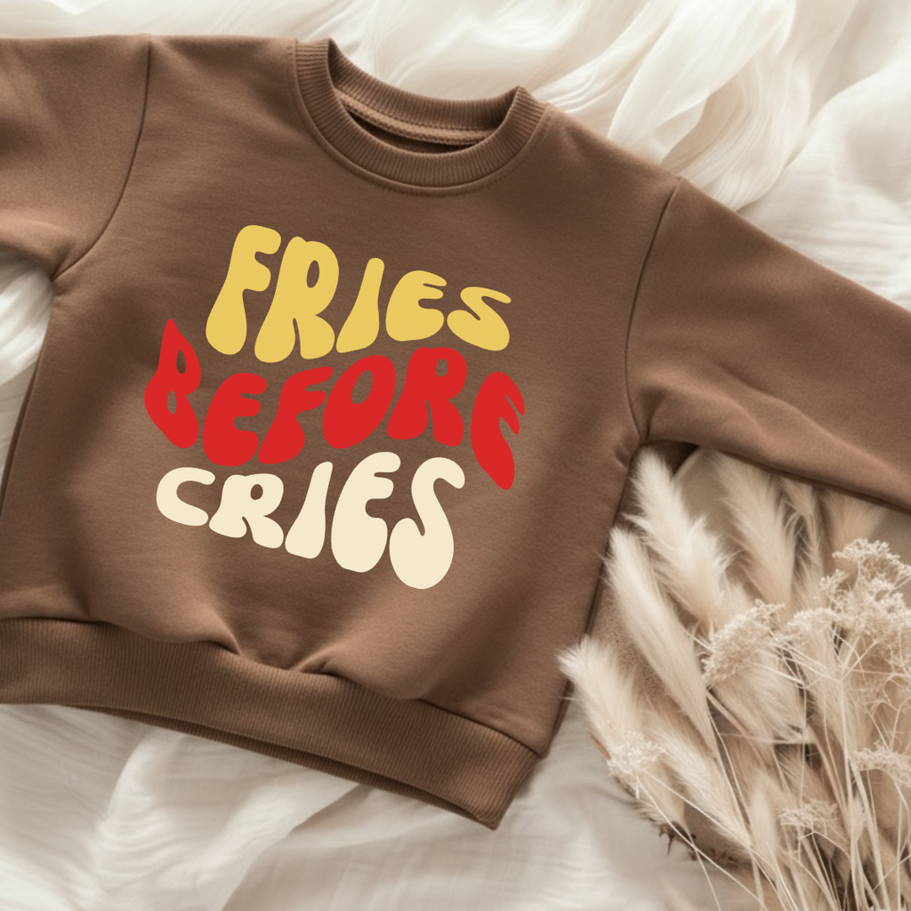 Pommes Bügelbild „Fries Before Cries“