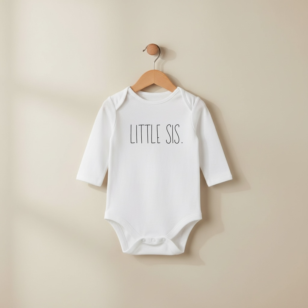 Bügelbild „Little Sis.“ | Geschwister Bügelbild