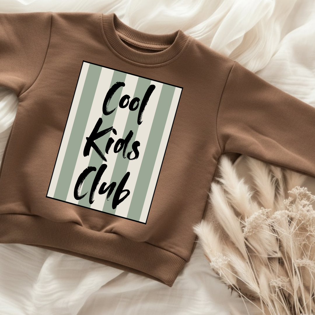 Cool Kids Club Bügelbild groß • Statement Print für Kinderkleidung