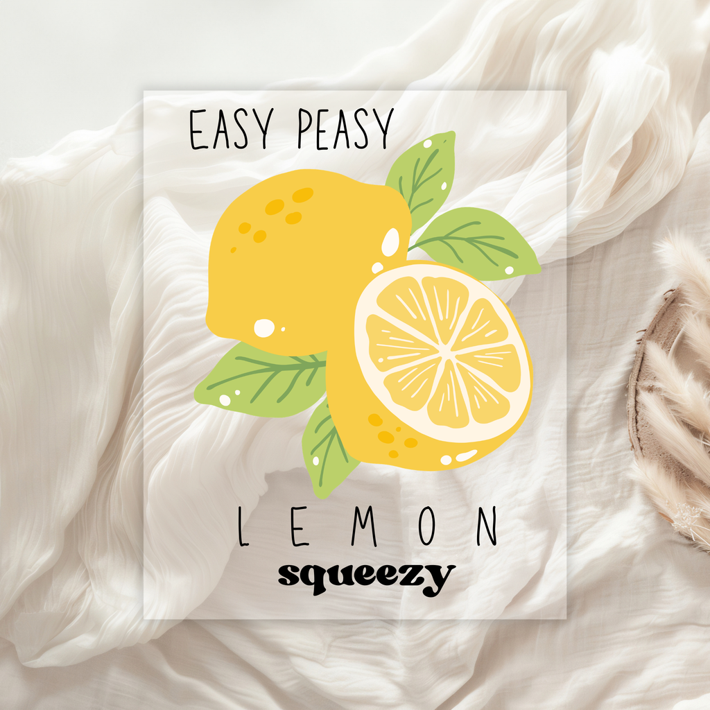 Easy Peasy Lemon Squeezy Bügelbild • Sommer Zitronen Print Kinder