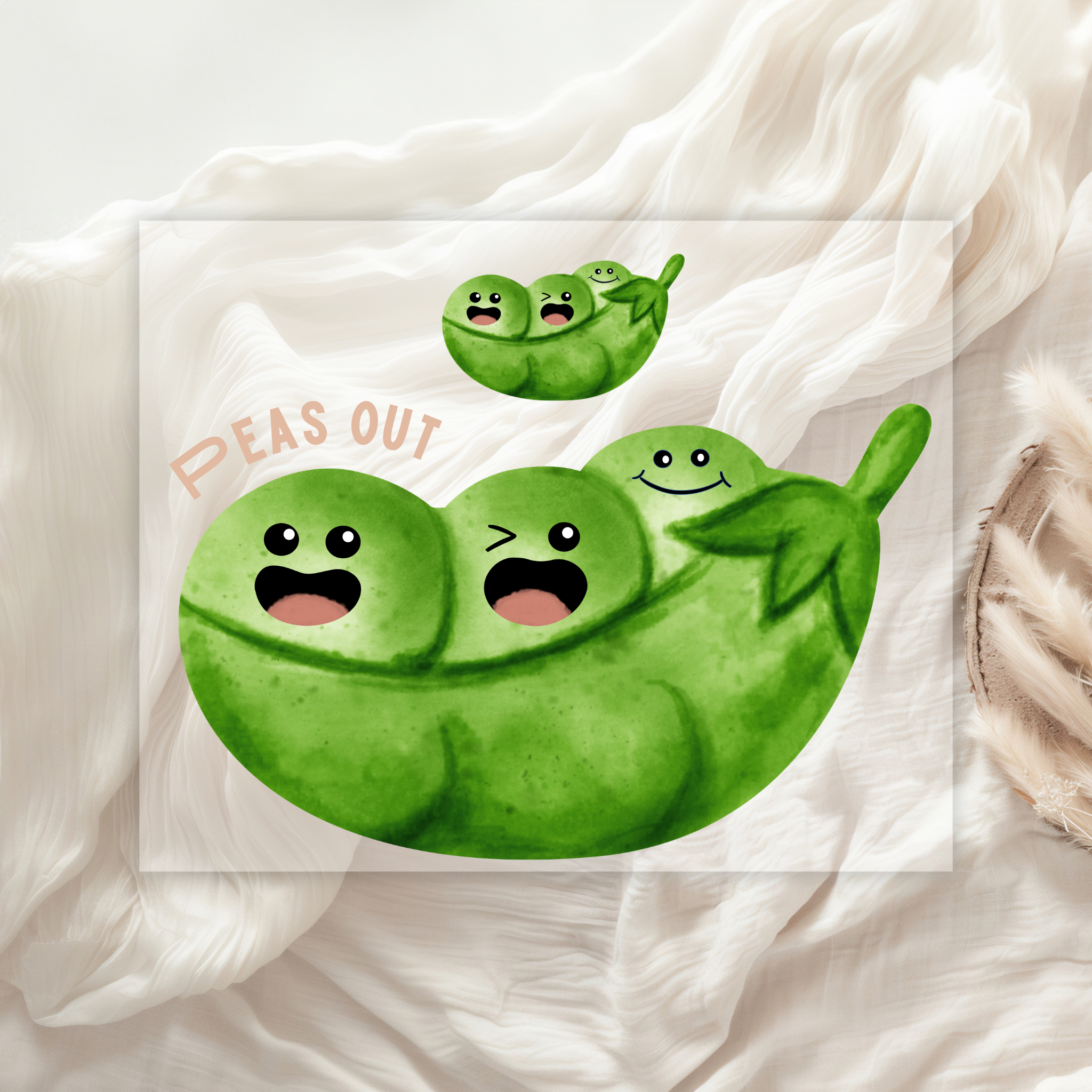 Peas Out Bügelbild Set • Front & Backprint für Kinder Shirts