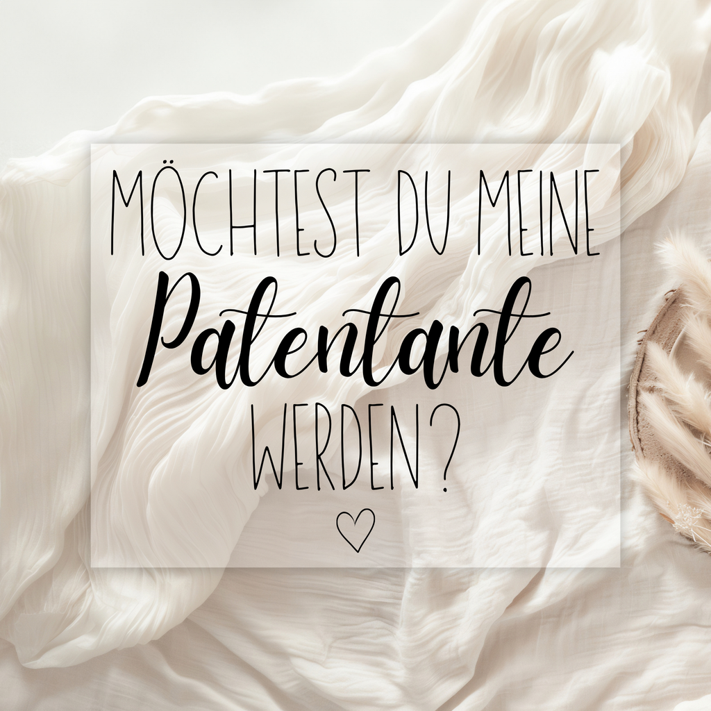 Möchtest du meine Patentante werden Bügelbild • Schwangerschaft Ankündigung