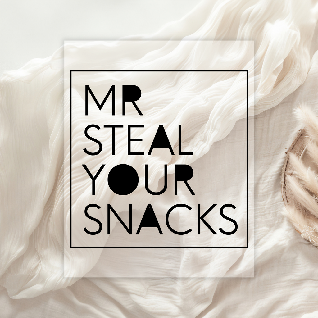 Bügelbild „Mr Steal Your Snacks" | Lustiges Kindershirt DIY | 15x15 cm