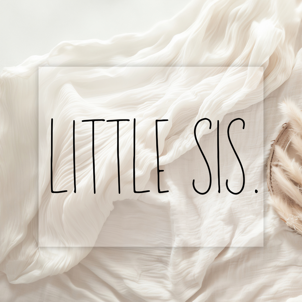 Bügelbild „Little Sis.“ | Geschwister Bügelbild
