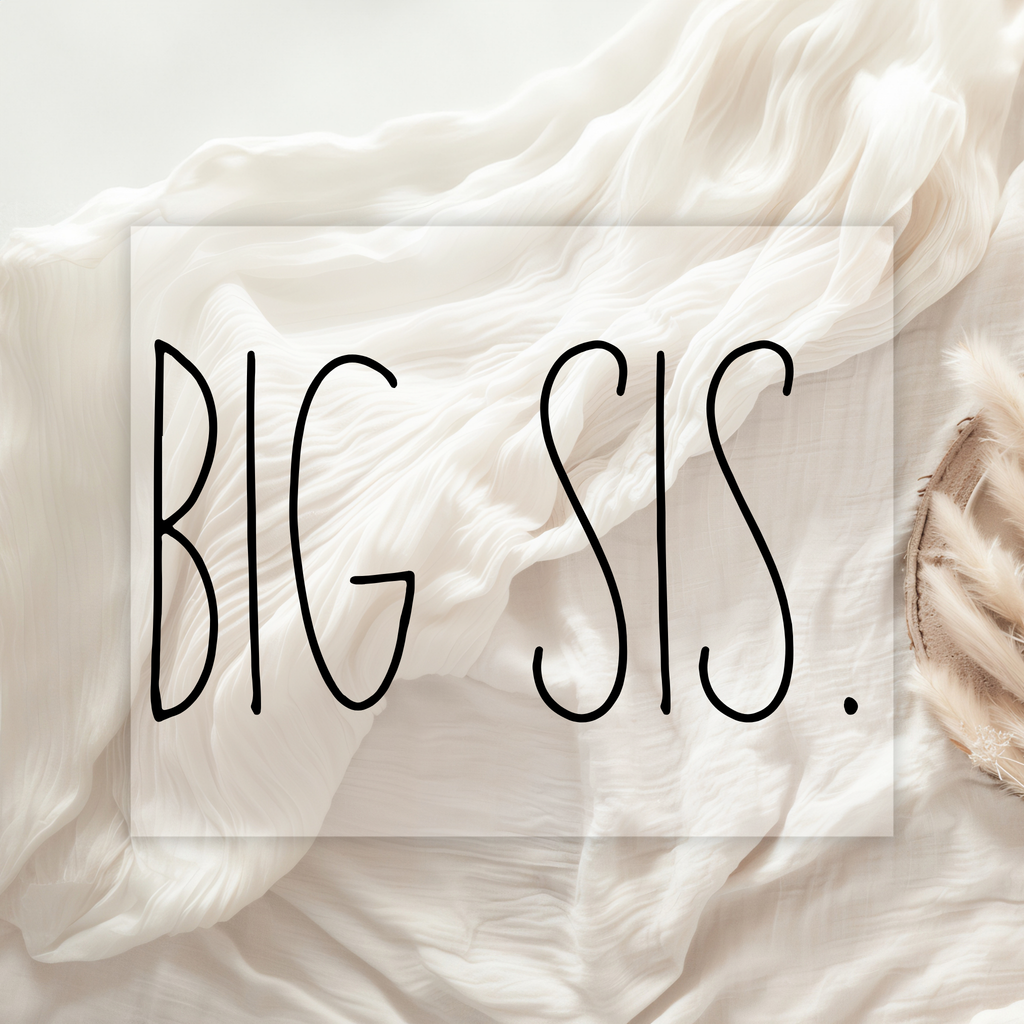 Bügelbild „Big Sis.“ | Geschwister Bügelbild
