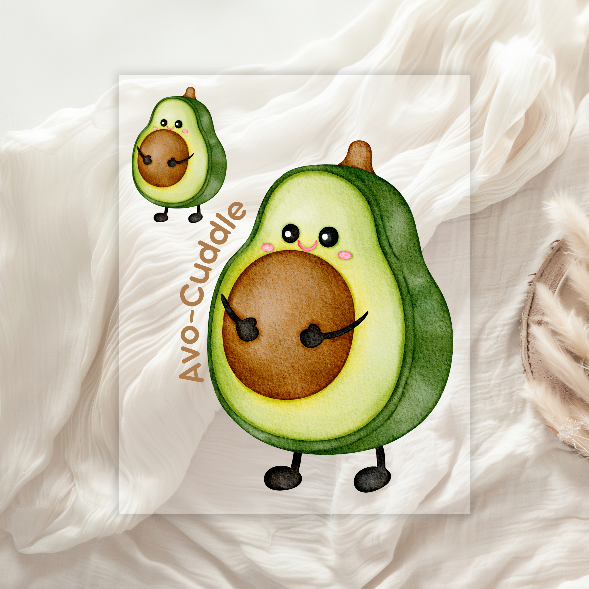 Avo-Cuddle Bügelbild | Avocado Bügelbild Kinder