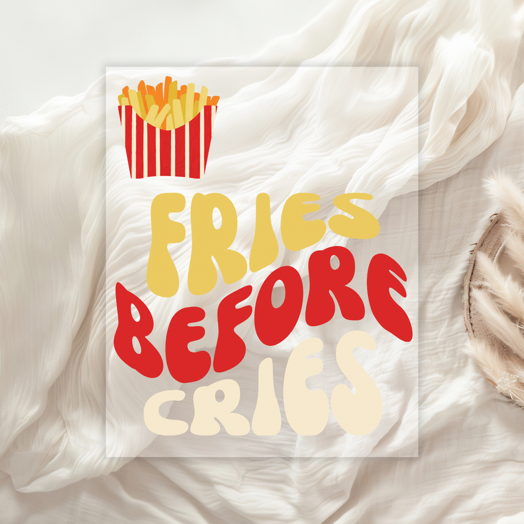 Pommes Bügelbild „Fries Before Cries“