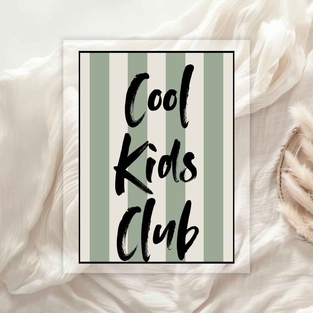 Cool Kids Club Bügelbild groß • Statement Print für Kinderkleidung