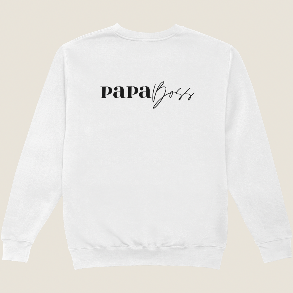 Papa Boss Bügelbild | Aufbügler Schriftzug schwarz | 25x7,5 cm