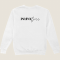 Papa Boss Bügelbild | Aufbügler Schriftzug schwarz | 25x7,5 cm