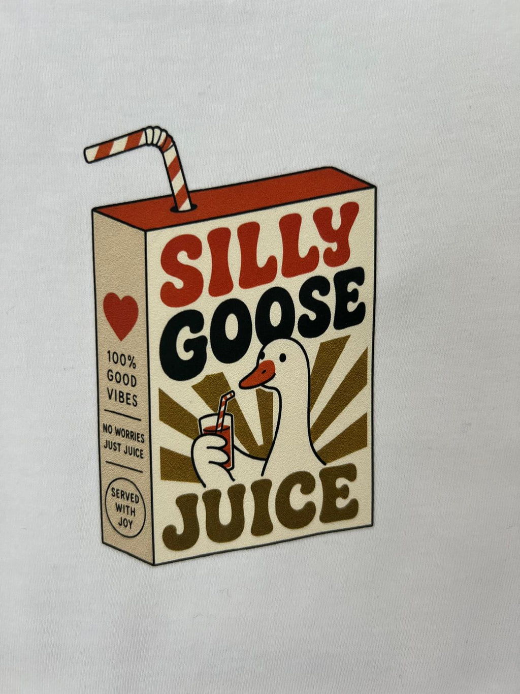 Silly Goose Juice Bügelbild | Aufbügler Ente Trend Kinder | 6,5x10,5cm
