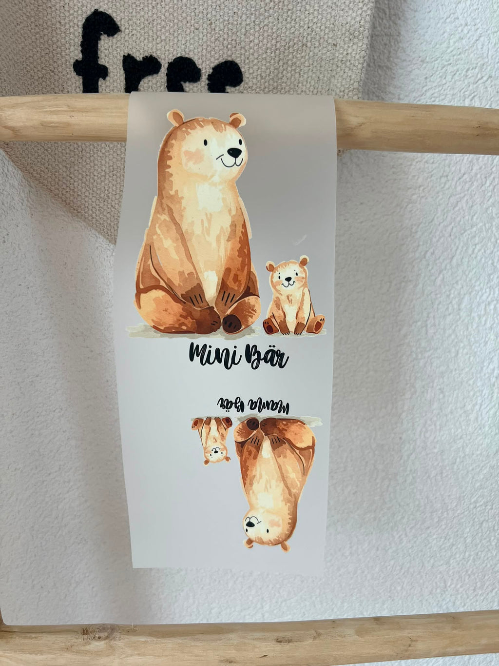 Mama Bär & Mini Bär Bügelbild Set | Partnerlook Mama Kind | DTF Transfer