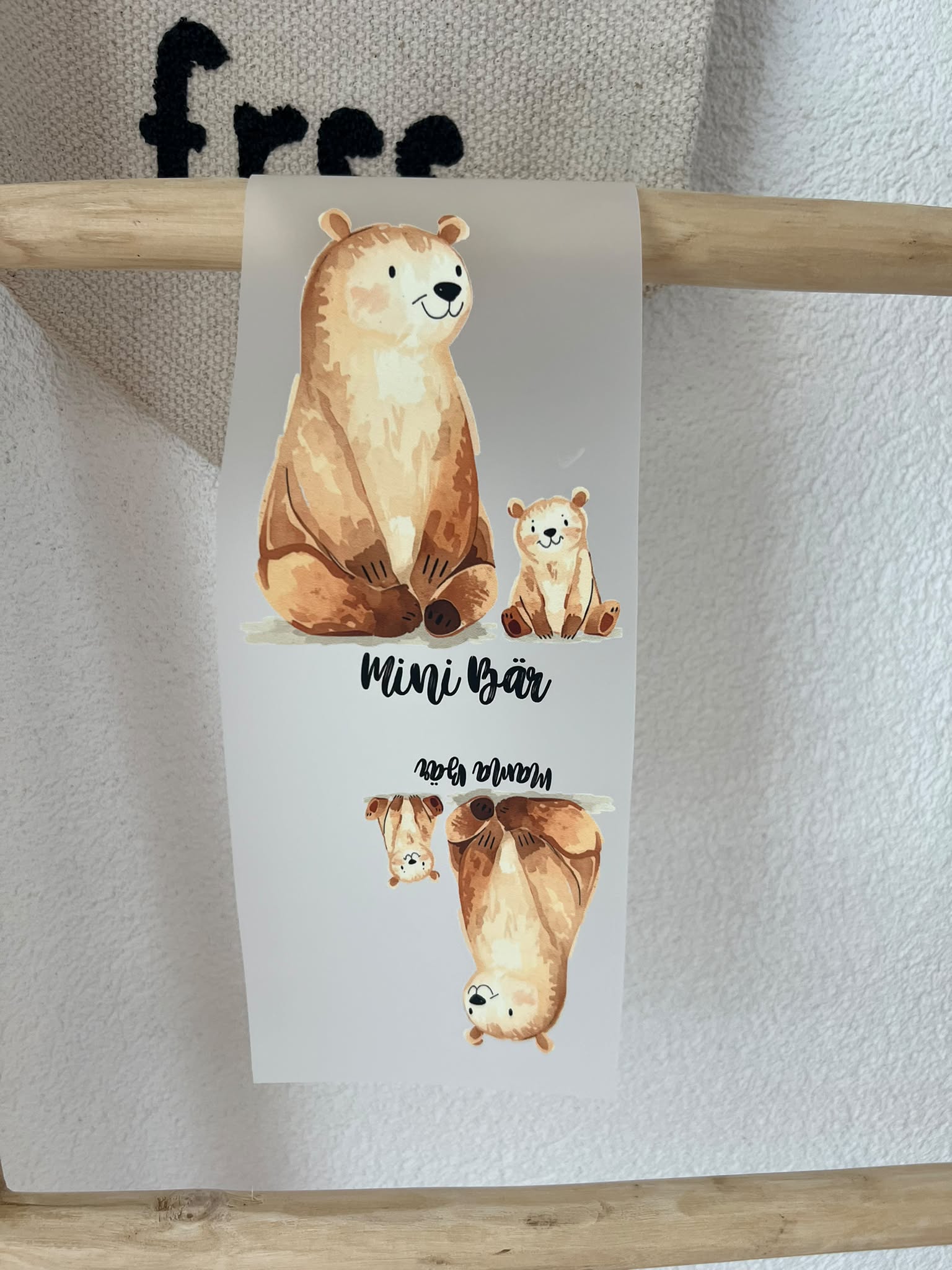 Mama Bär & Mini Bär Bügelbild Set | Partnerlook Mama Kind | DTF Transfer